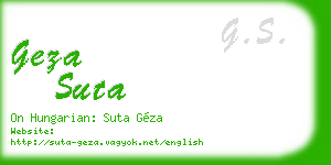 geza suta business card